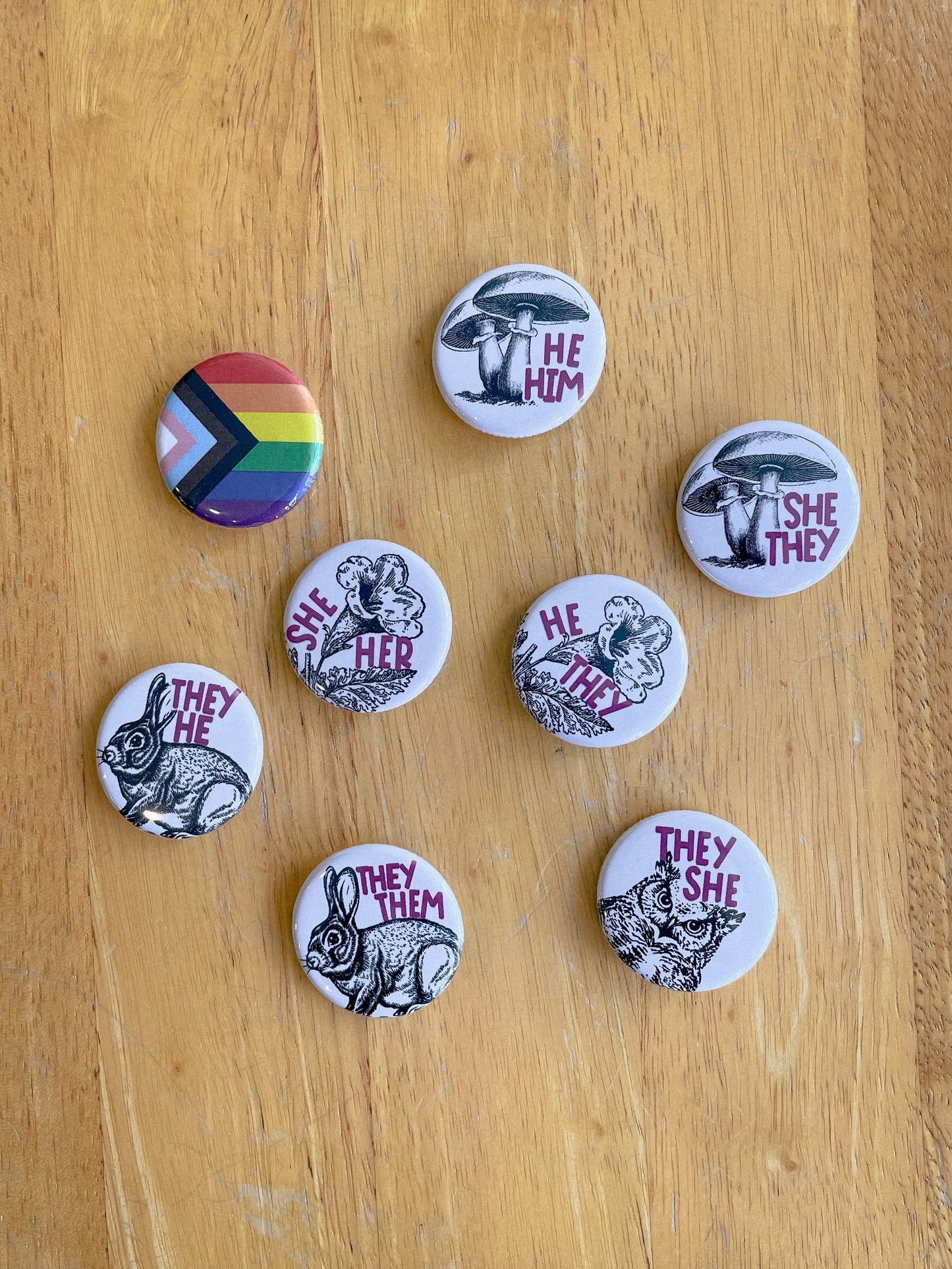 Pride/Pronoun Pins