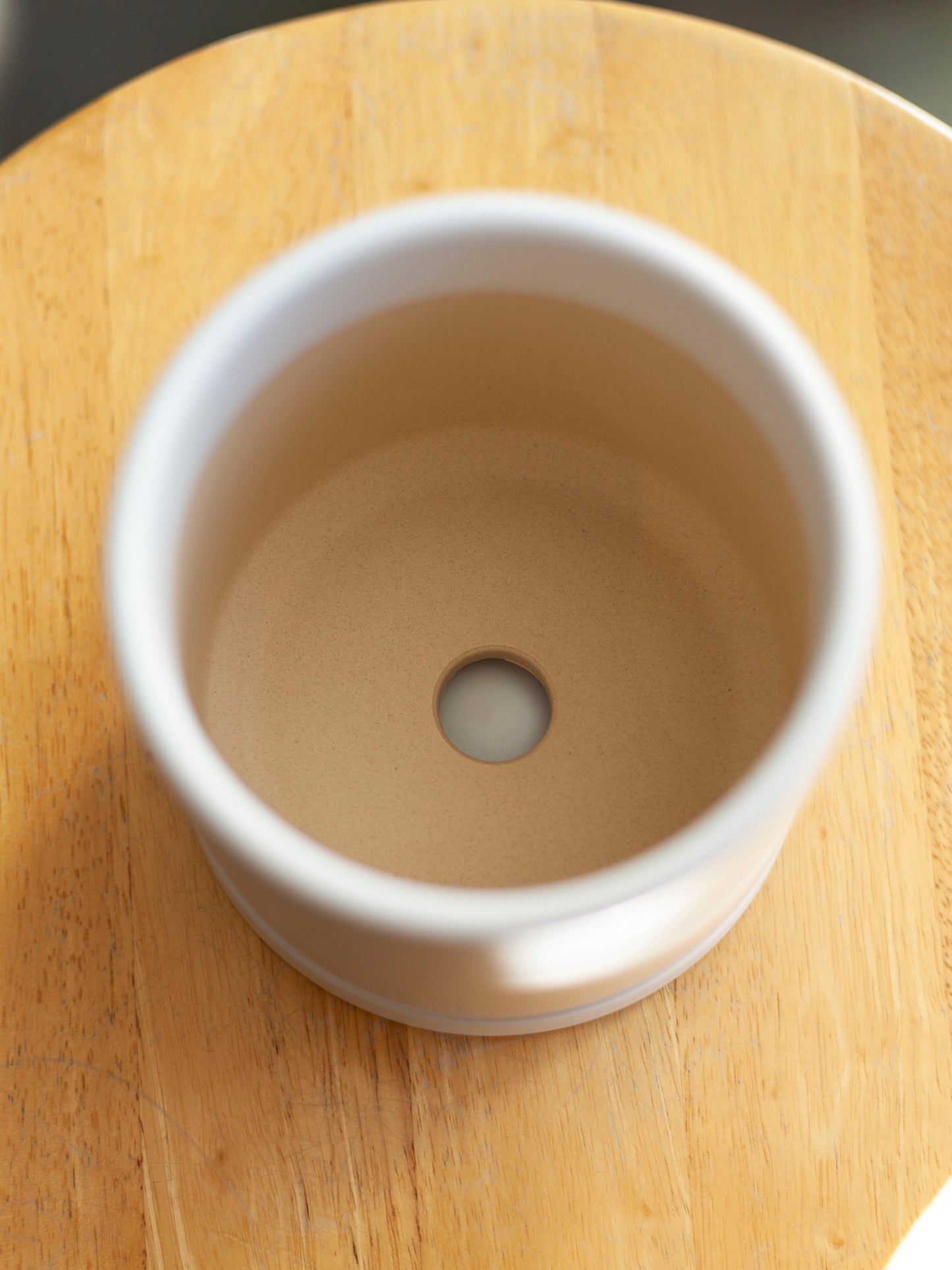 Matte Cylinder Planter with Saucer