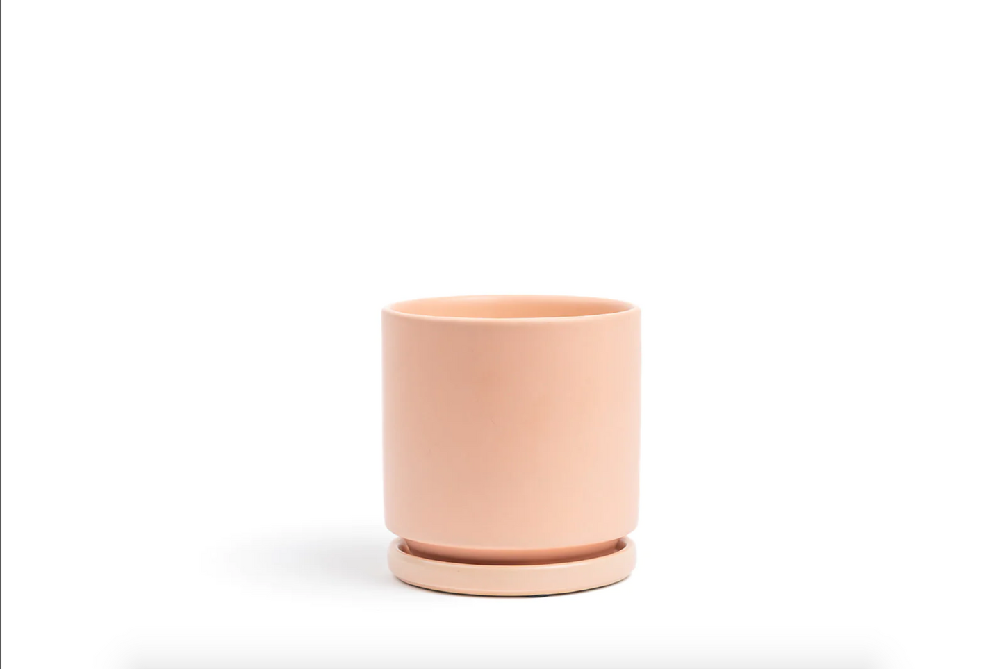 Gemstone Cylinder Pot w/ Saucer 8.25"