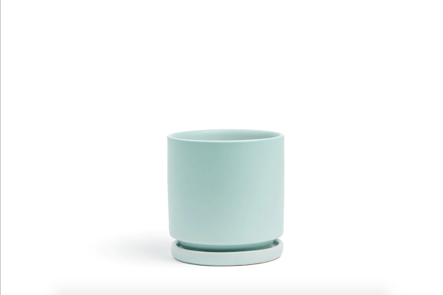 Gemstone Cylinder Pot w/ Saucer 8.25"