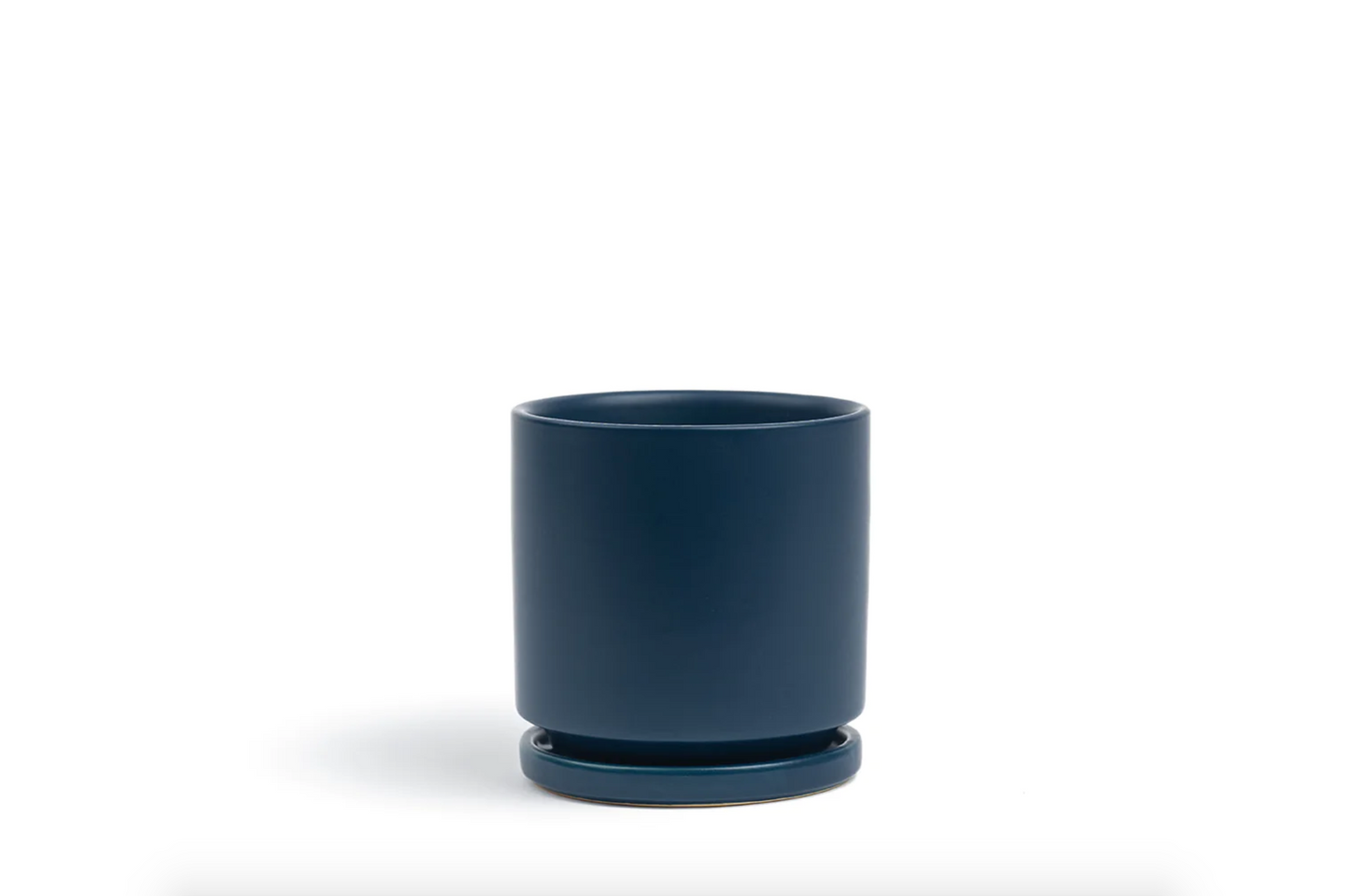 Gemstone Cylinder Pot w/ Saucer 8.25"
