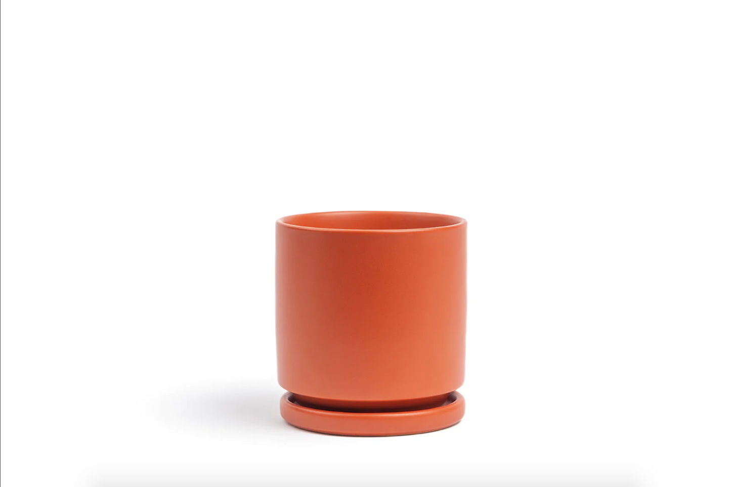Gemstone Cylinder Pot w/ Saucer 8.25"