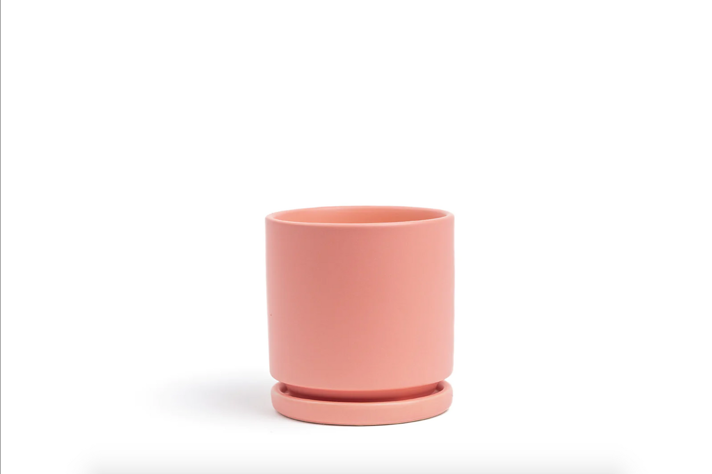 Gemstone Cylinder Pot w/ Saucer 8.25"