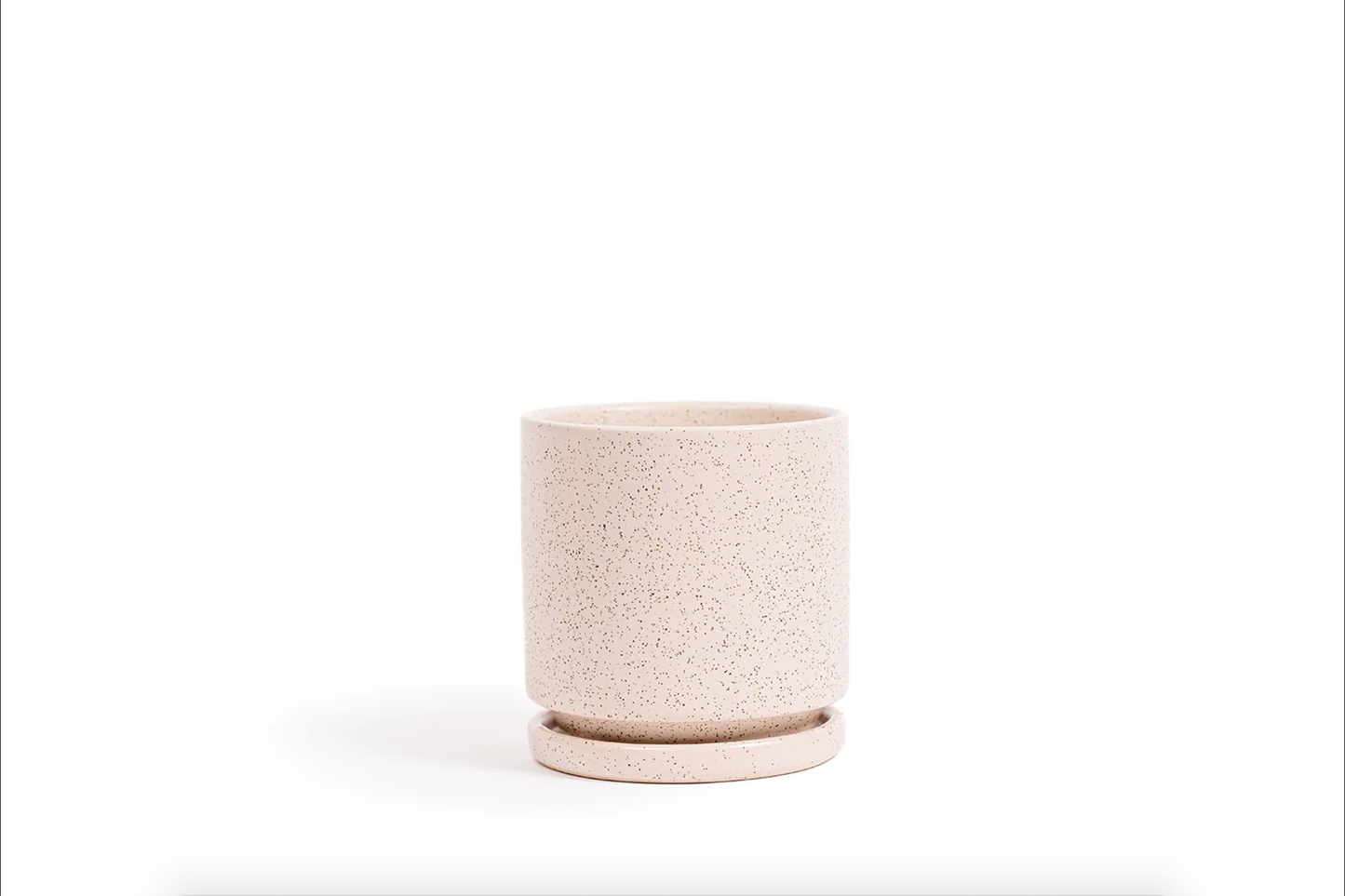 Gemstone Cylinder Pot w/ Saucer 8.25"