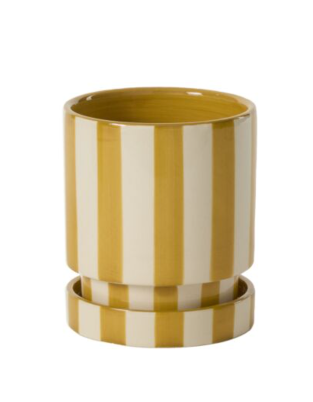 Saffron Pot with Saucer 5"