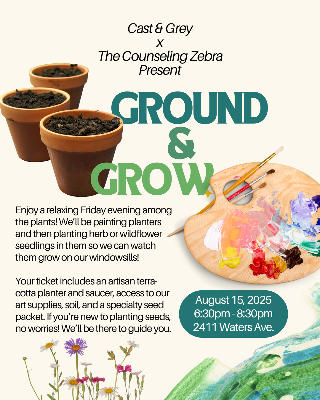 CANCELLED / Ground & Grow with The Counseling Zebra - Friday, August 15, 2025