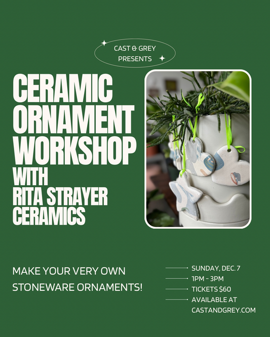 Ceramic Ornament Workshop with Rita Strayer Ceramics
