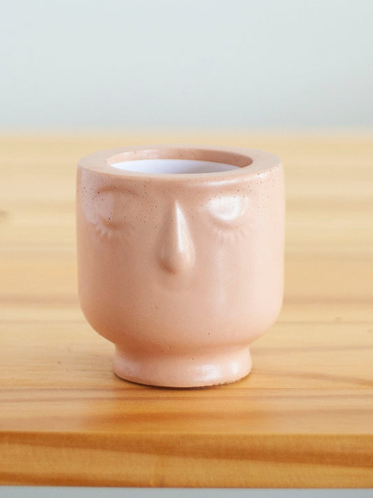 Mini Face Concrete Cachepot 2"