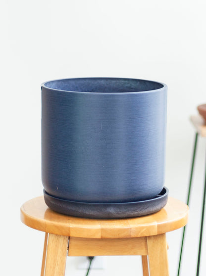 blue planter with saucer Signature Stone Planter & Saucer 9" – Cast & Grey Botanical