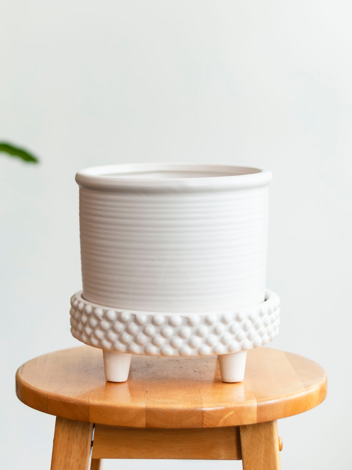 Jane Footed Pot with Saucer 7"