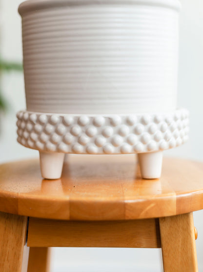 Jane Footed Pot with Saucer 7"