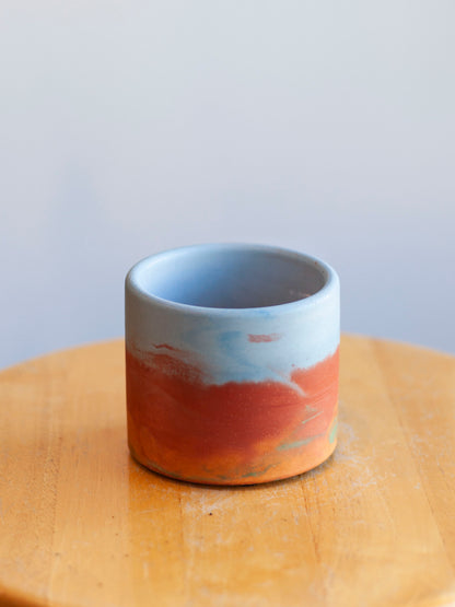 Rainbow Watercolor Mix Planter 3"