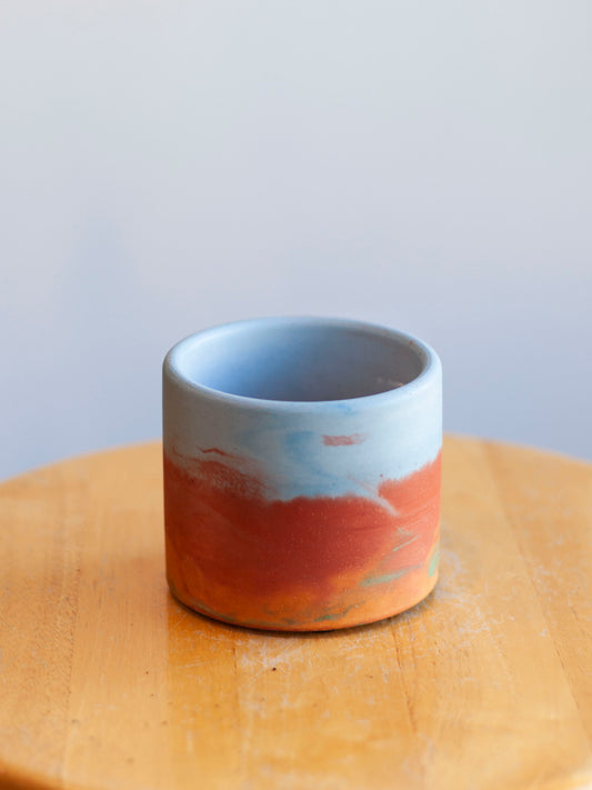 Rainbow Watercolor Mix Planter 3"