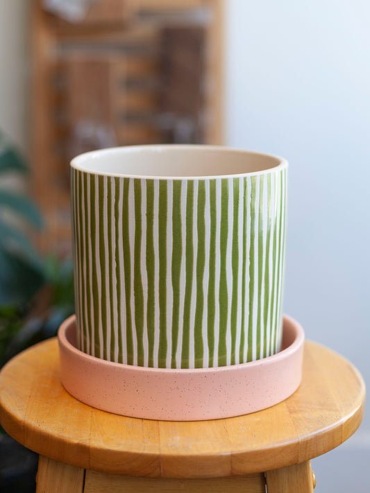 Melancia Pot with Saucer 7"